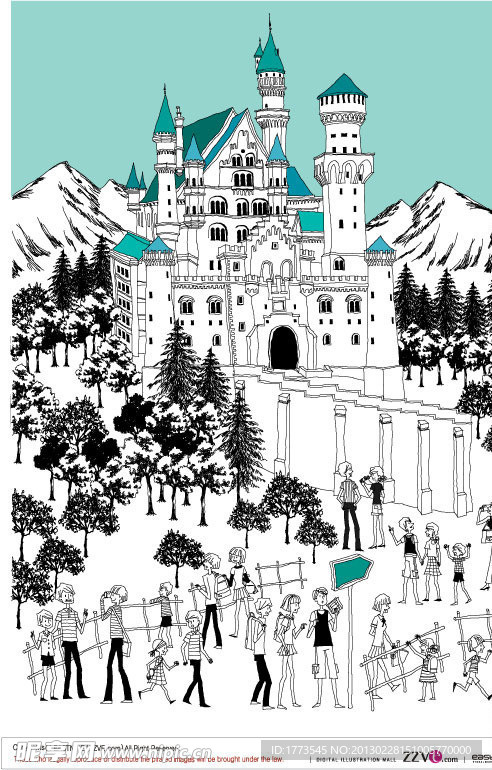 建筑线稿