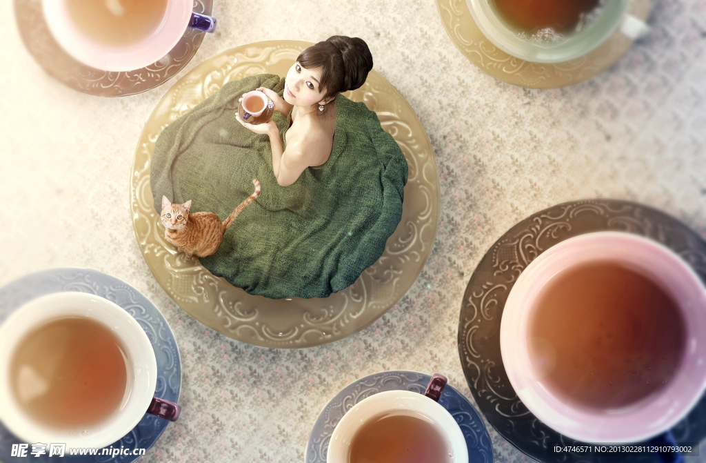 美女茶