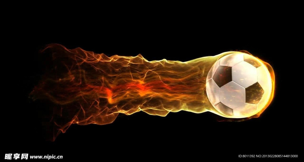 LED屏幕视频素材 火焰足球