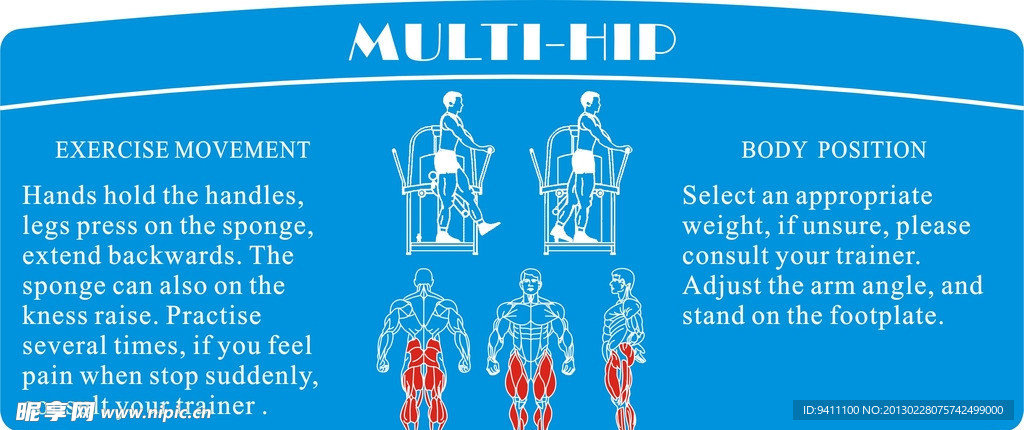 健身器材 肌肉图