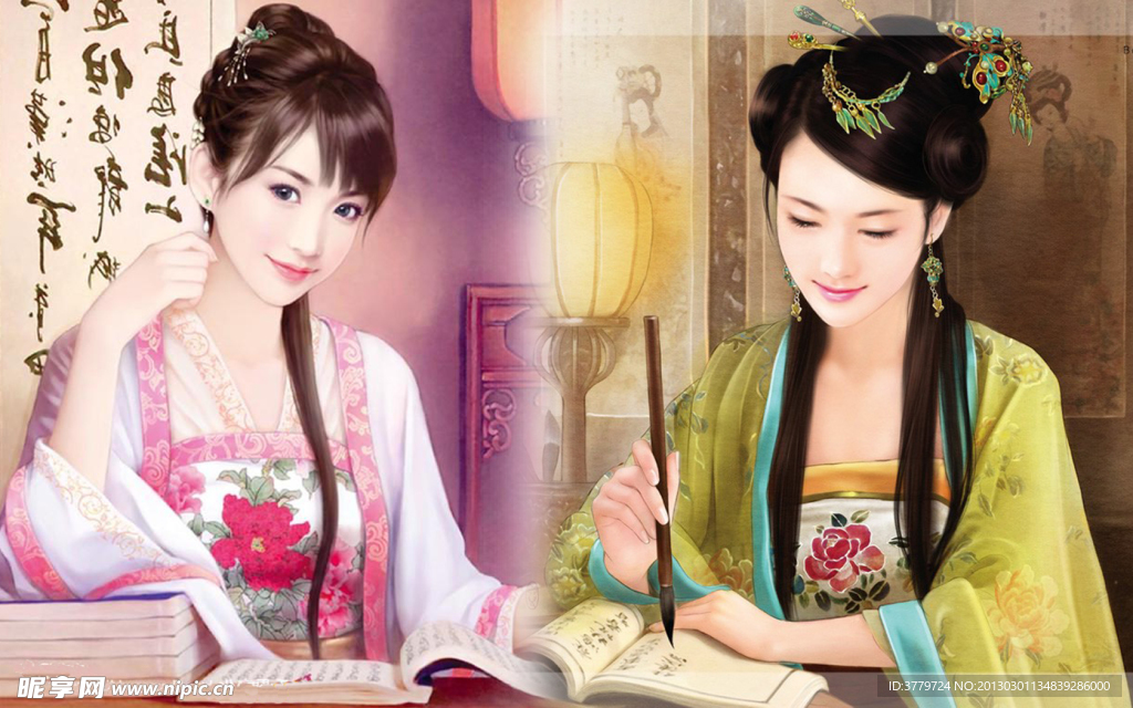 古装手绘美女