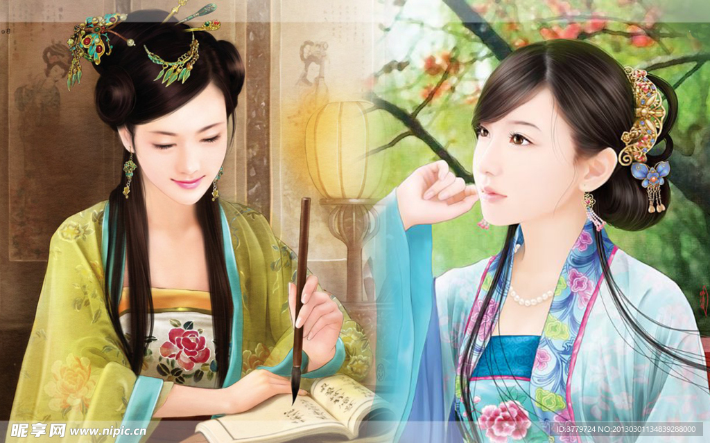 古装手绘美女