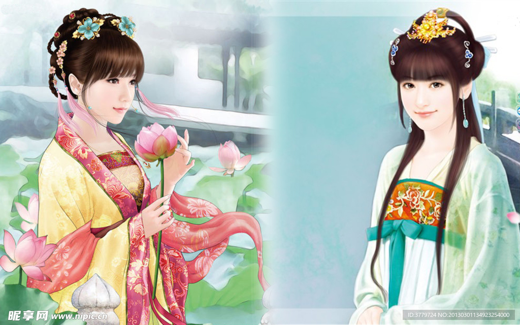 古装手绘美女