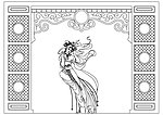 古典美女线描图