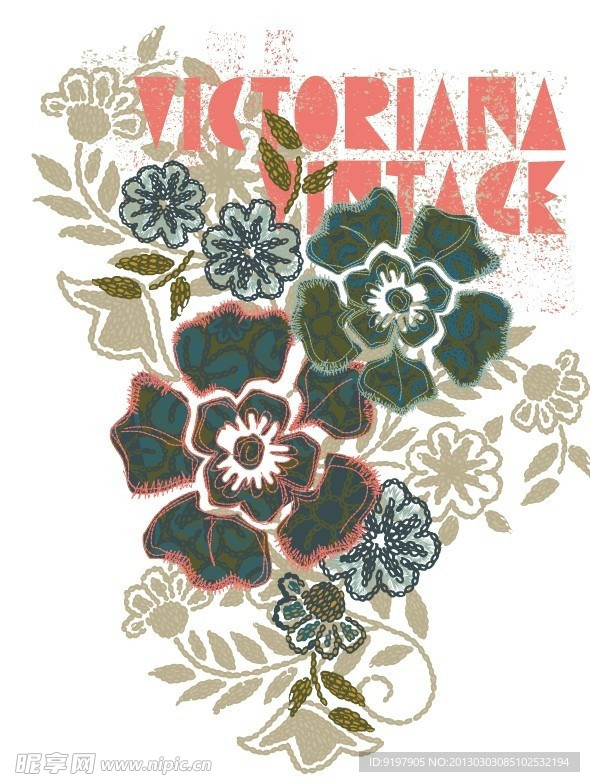 花朵 印花图案