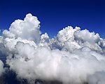 空中俯视地面云朵天空视频素材