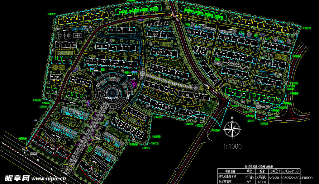 小区规划 江信花园规划总平面图