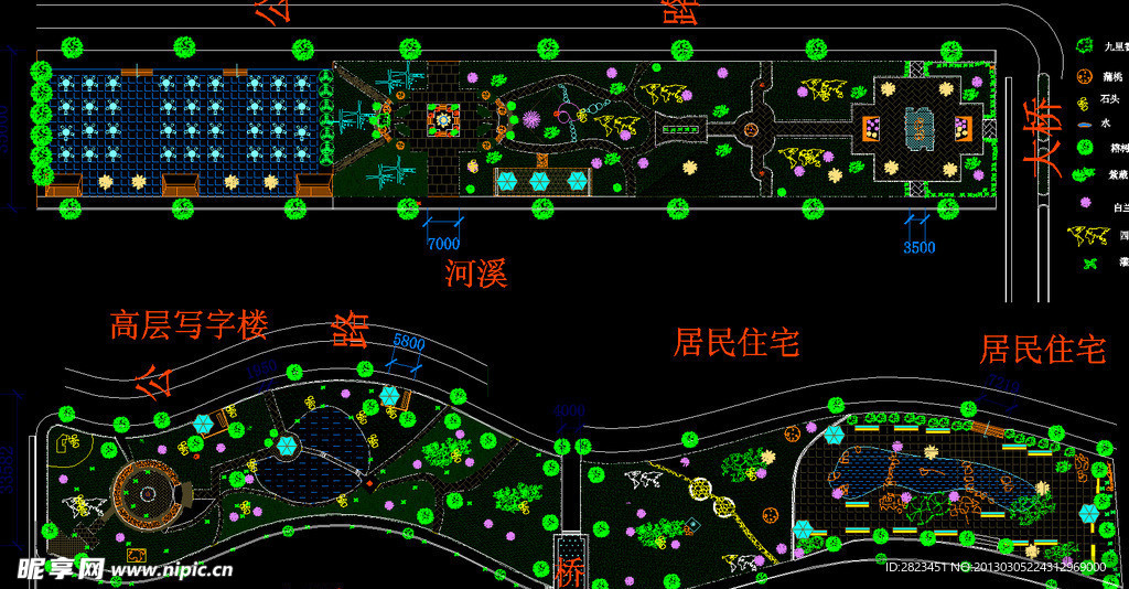 小区规划 河岸景观设计图