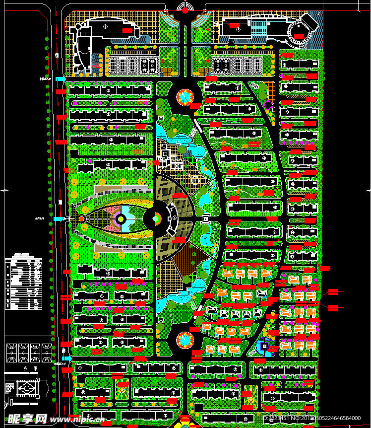 小区规划 花园住宅小区总平面图