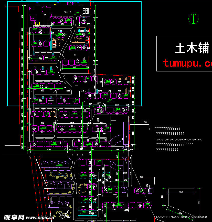 小区规划 小区定位施工图