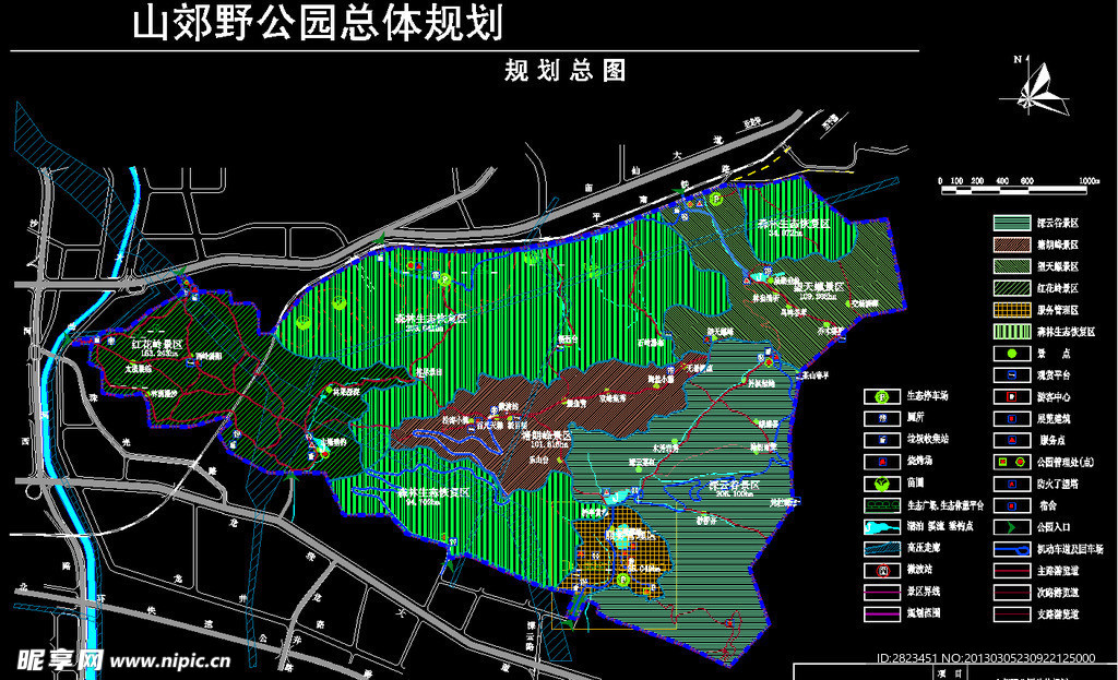 小区规划 山郊野公园规划总图