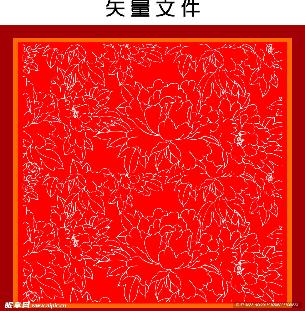 富贵花暗纹