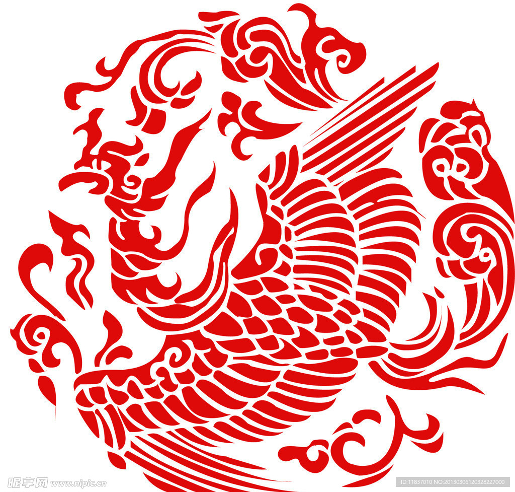 凤凰剪纸