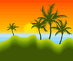 海边日落