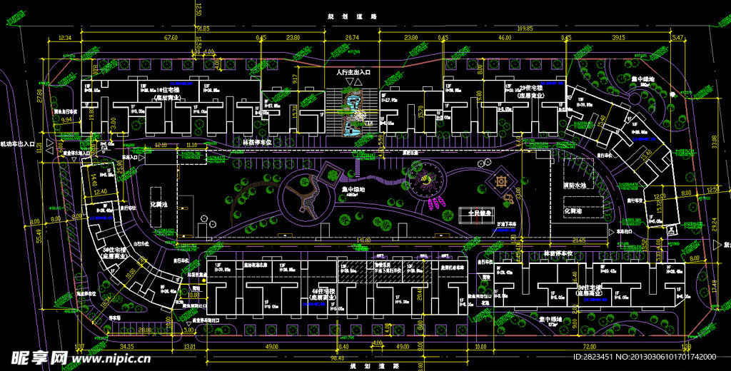 小区规划 绿化小区总平面图