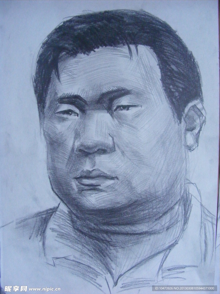 素描人物头像图片