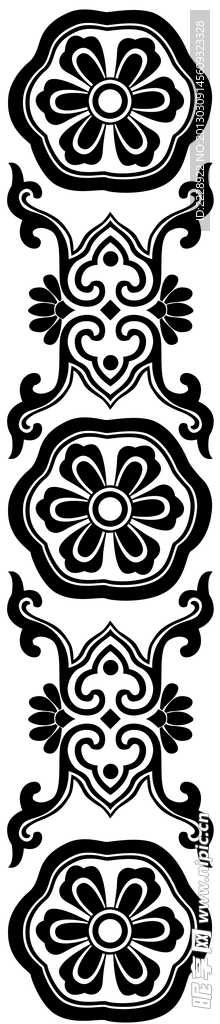 连续花纹
