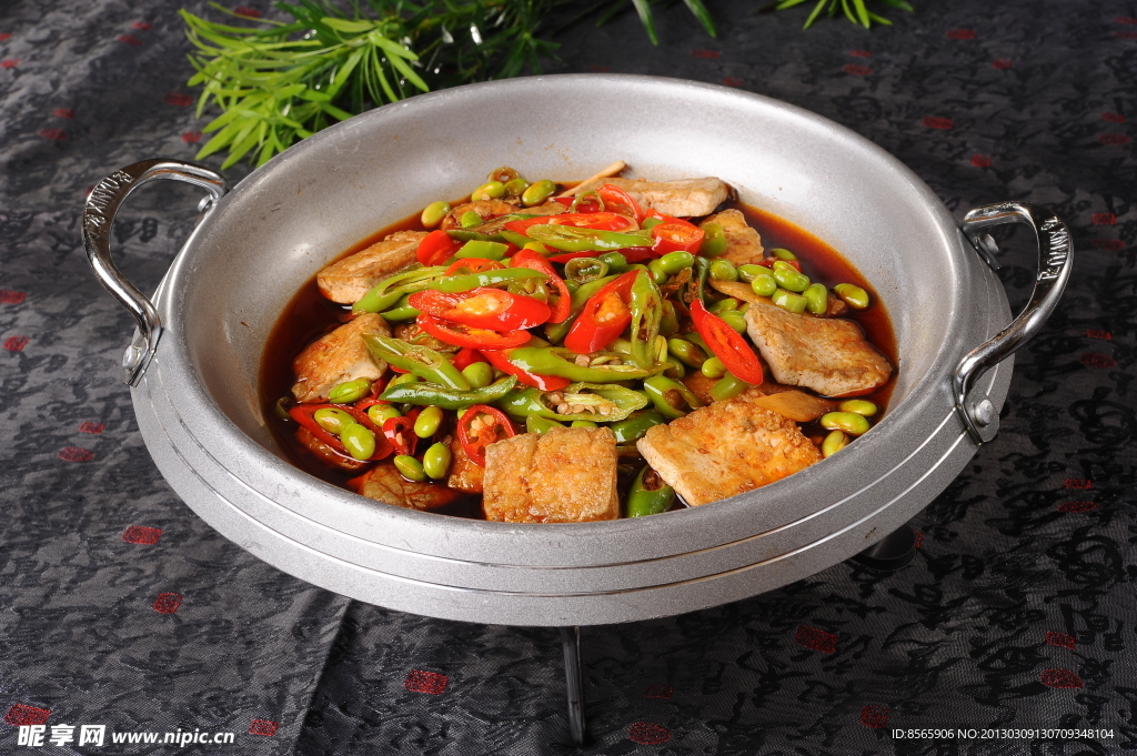 干锅毛豆煎豆腐