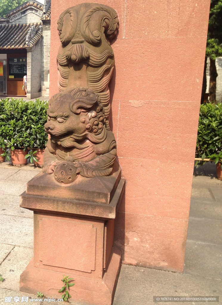 中国古典石狮子雕塑