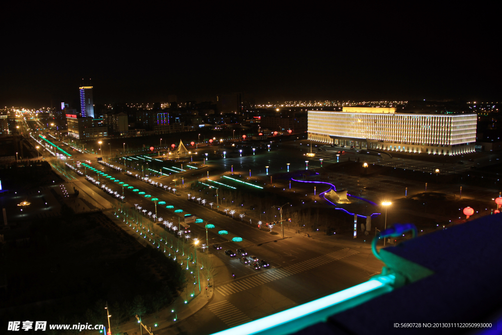 鄂尔多斯铁西夜景