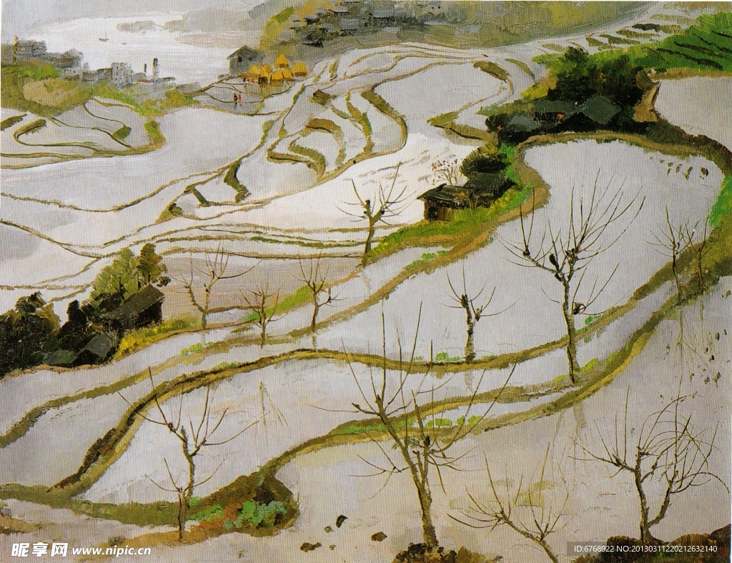 吴冠中风景油画