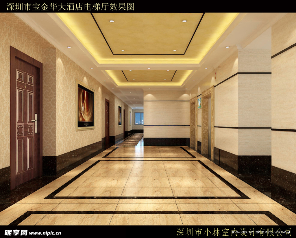 蛟龙港电梯厅_738085 – 设计本装修效果图