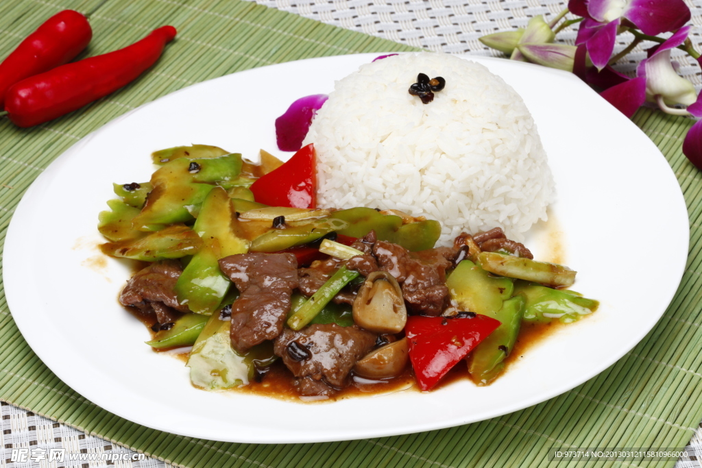凉瓜牛肉饭