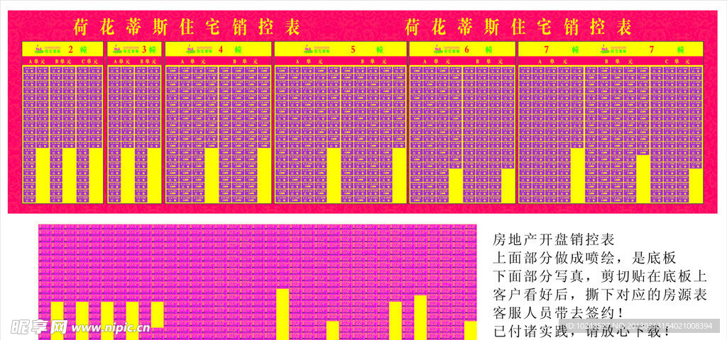 地产开盘销控表