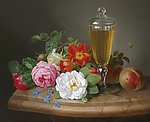 鲜花 水果与酒