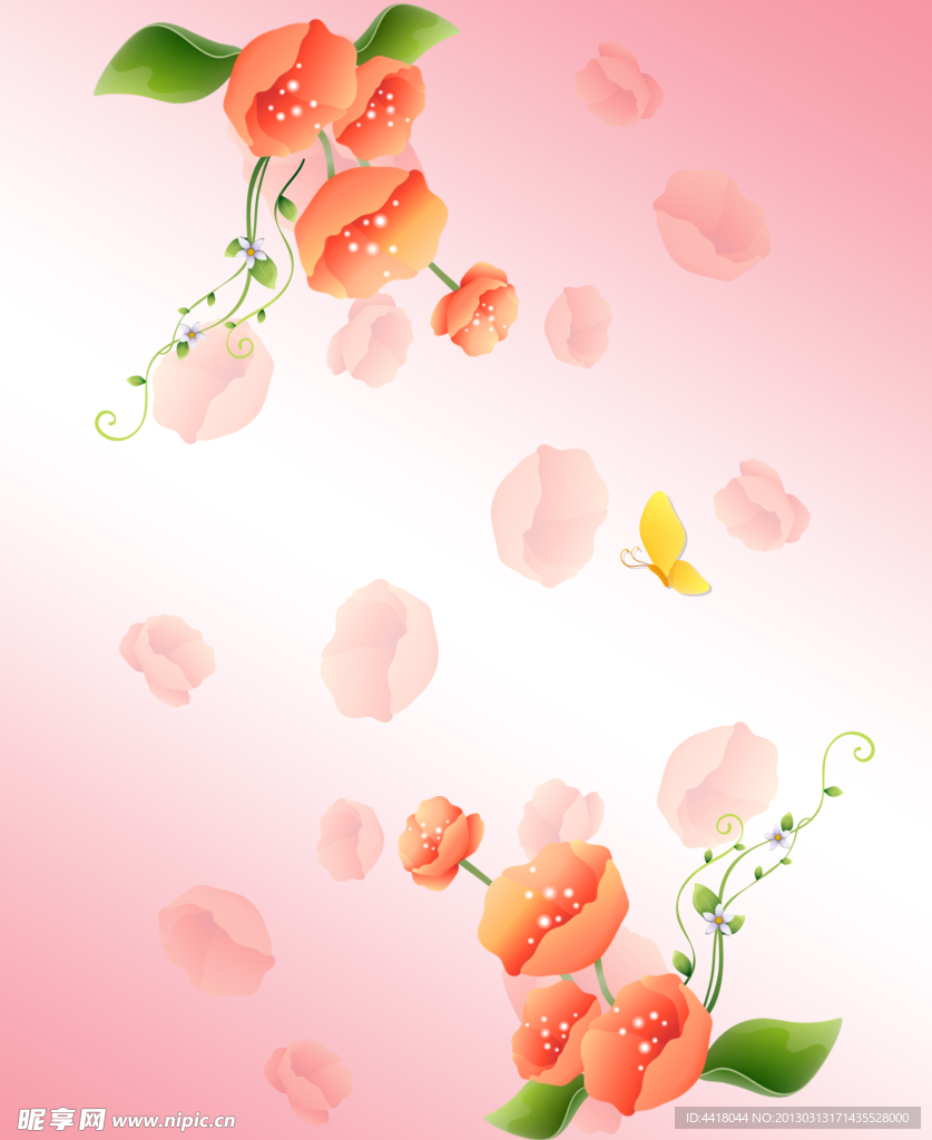 花朵移门