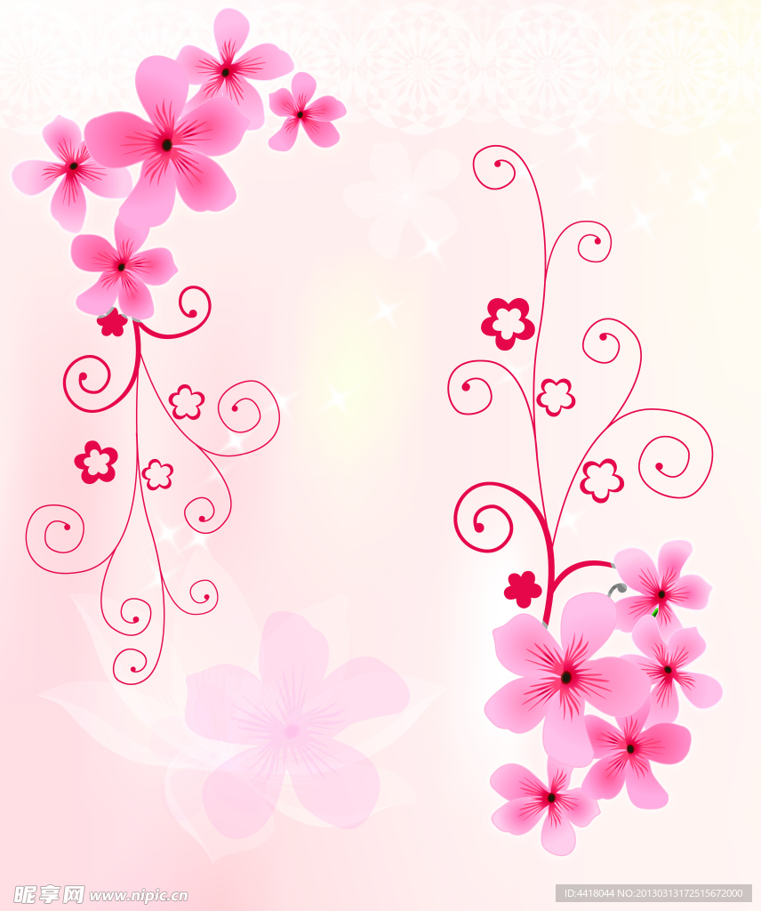 花朵移门