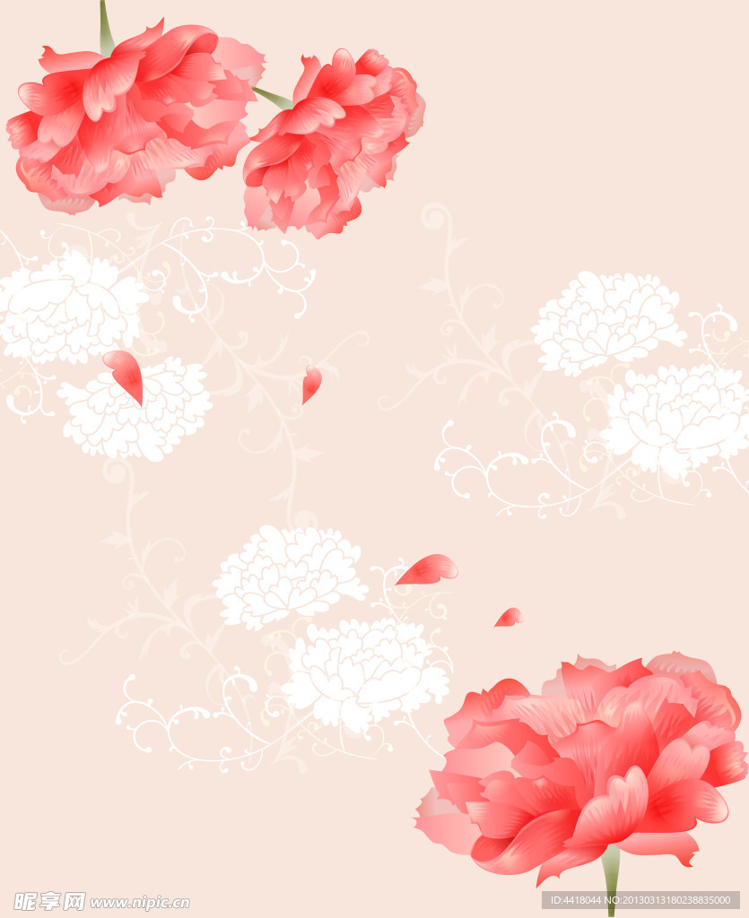 花朵移门