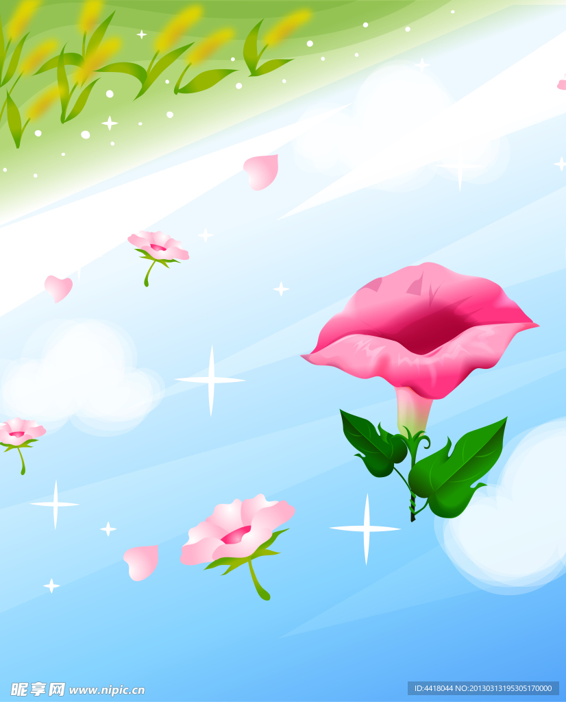 花朵移门