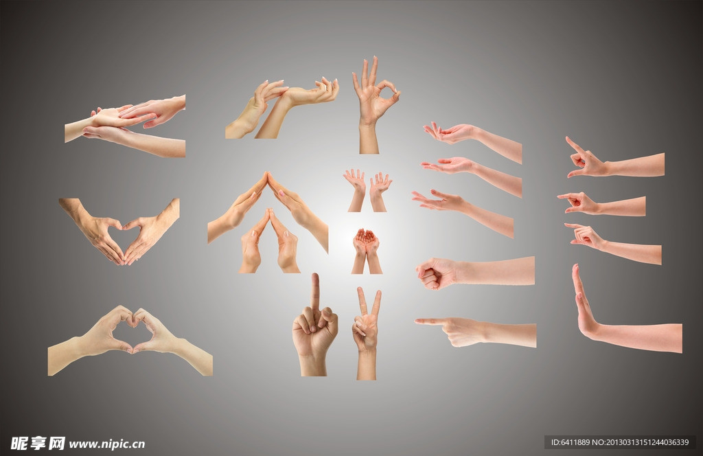 各种样式的手势动作