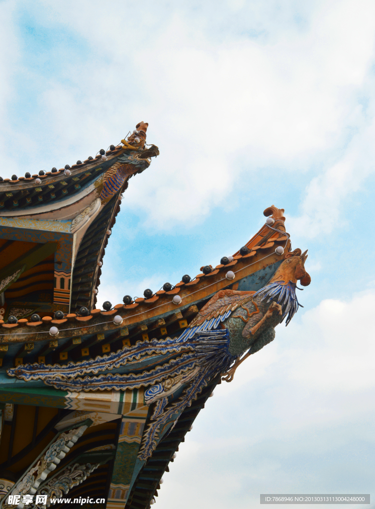 蓝天 古建筑