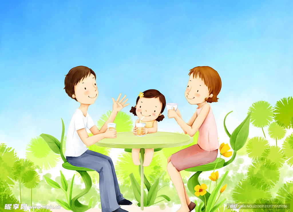 幸福家庭图片