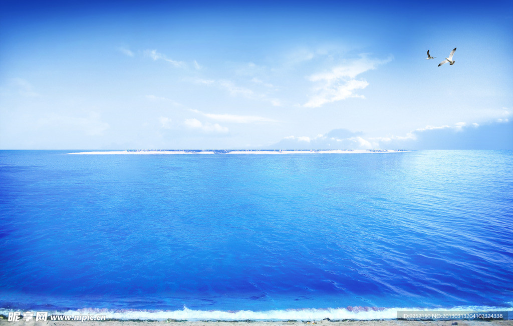 蓝色海水图片