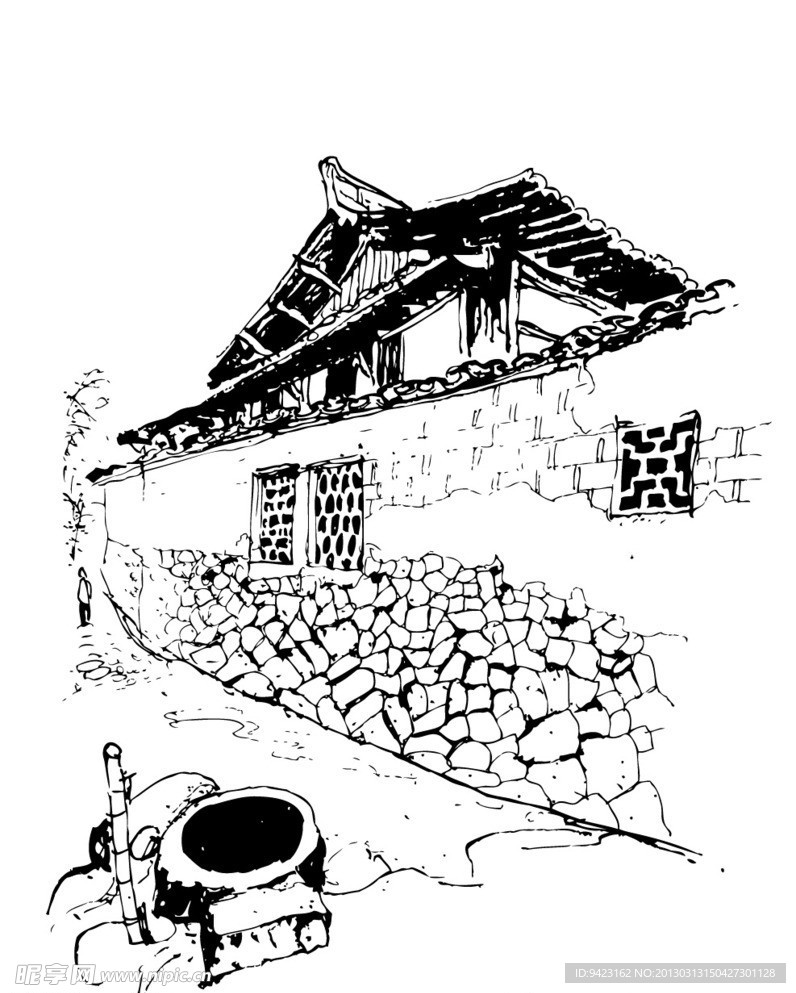 民居线稿