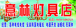 灯具 蓝色背景 绿叶