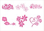 花 玫瑰 心 图案