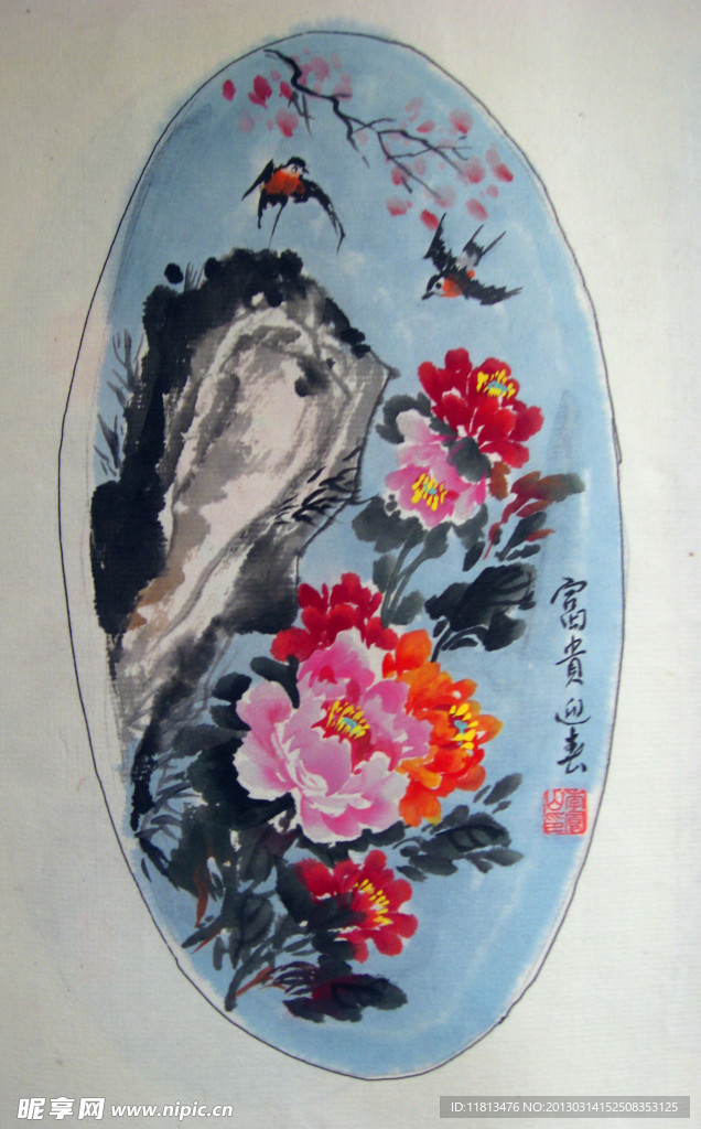 国画牡丹