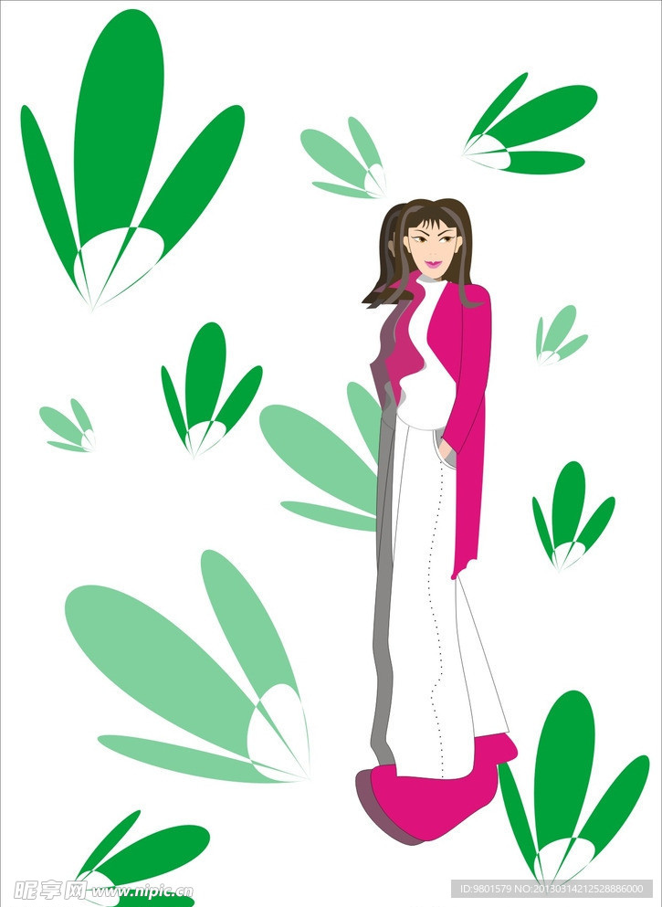 卡通美女