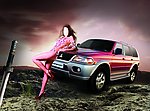 汽车 美女 模特