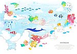 美女潜水海底世界