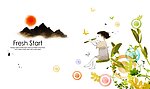 小孩吹笛子