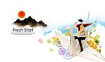 白领和千纸鹤