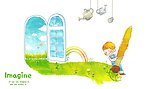 小孩画画