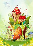 小木屋树林