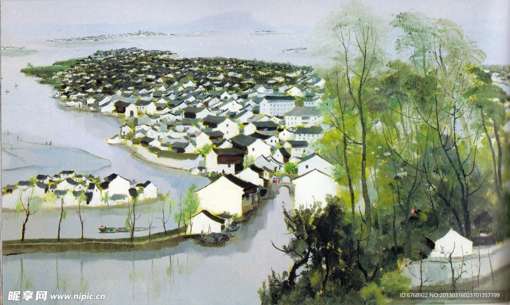 吴冠中风景油画