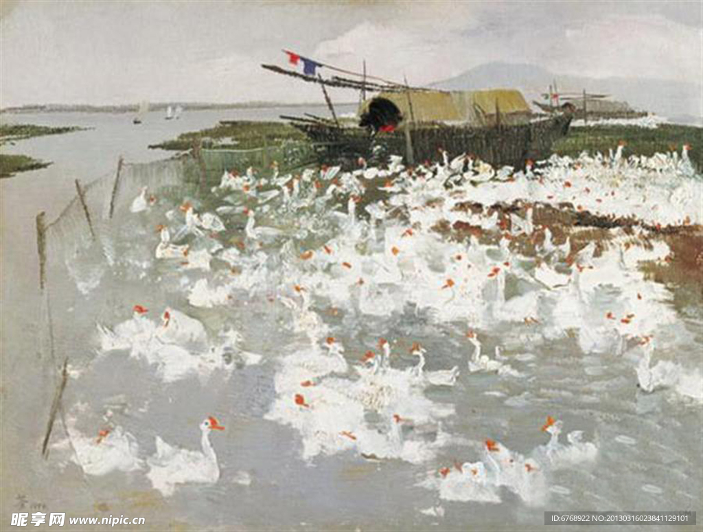 吴冠中风景油画